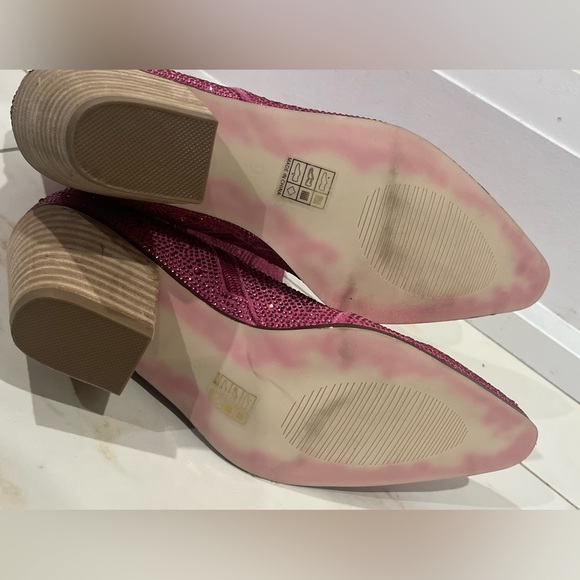 Women’s rhinestone cowboy style heeled boots sz 9 (pink) - Picture 10 of 13